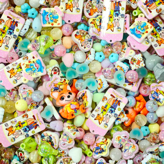 Acrylic beads - Zootopia (for beadable pens, keychains, phone chains)