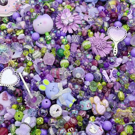 Acrylic beads- Grape  (for beadable pens, keychains, phone chains)