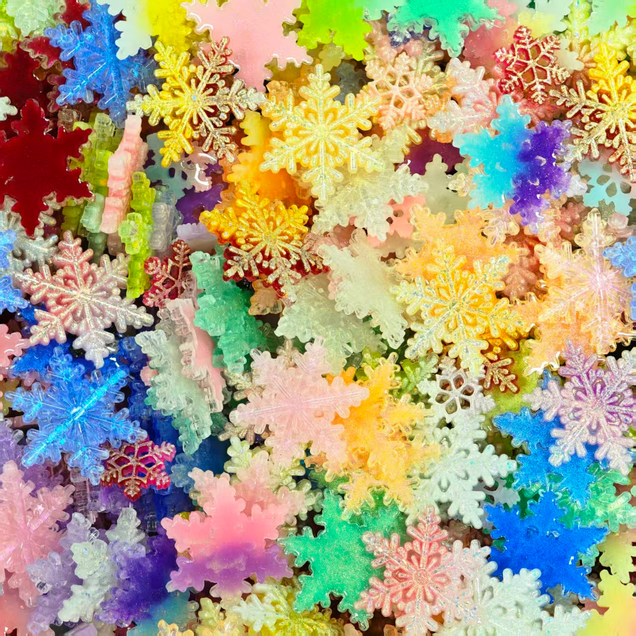 Resin charm- Snowflake(for beadable pens, keychains, phone chains)