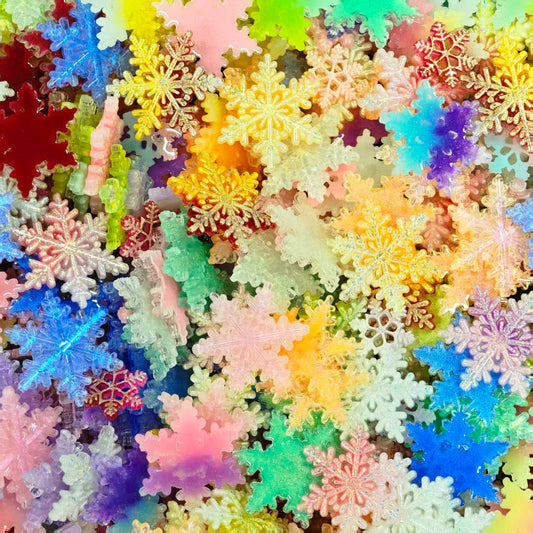 Resin charm- Snowflake(for beadable pens, keychains, phone chains)