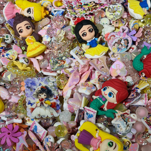 Acrylic beads-Disney Princess (for beadable pens, keychains, phone chains)