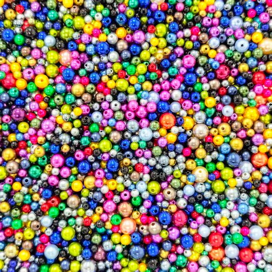 Acrylic Beads -dark color pearl (for beadable pens, keychains, phone chains)