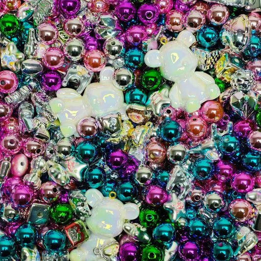 Acrylic beads- Party night (for beadable pens, keychains, phone chains)