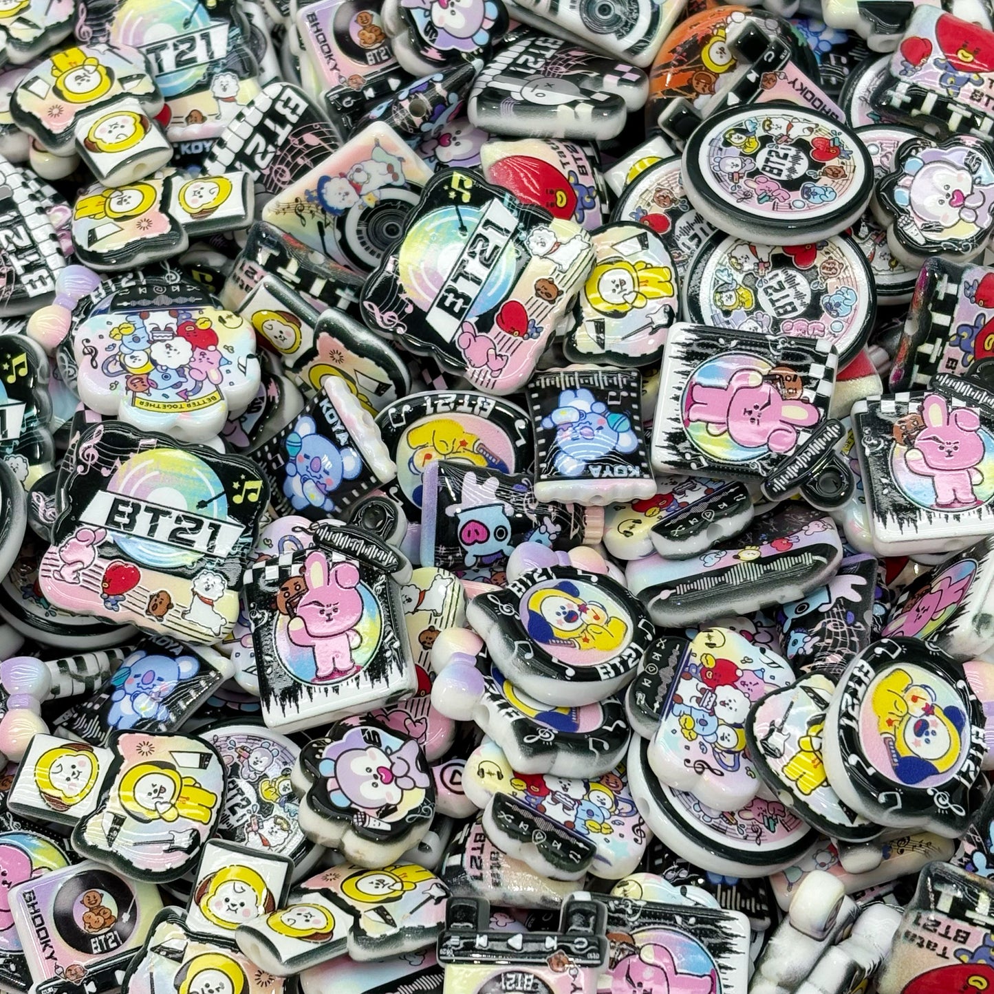 Acrylic Beads -BT21 (for beadable pens, keychains, phone chains)