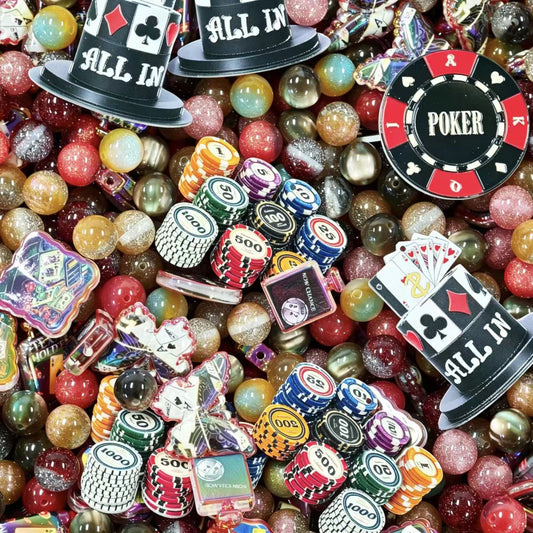 Acrylic Beads -  Poker (for beaded pen, keychains, phone chains)