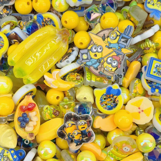 Acrylic Beads - Minion (for beaded pen, keychains, phone chains)