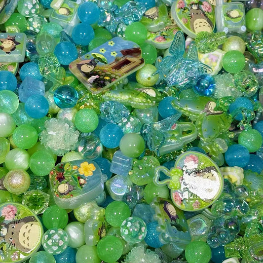 Acrylic beads- Totoro (glowing design beads) (for beadable pens, keychains, phone chains)