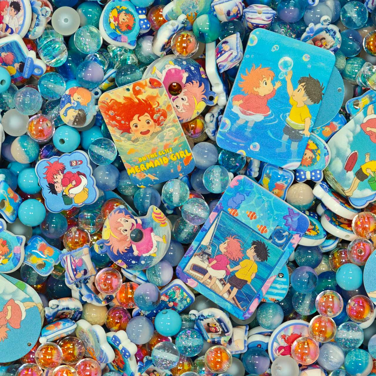 Acrylic Beads -Ponyo (for beaded pen, keychains, phone chains)