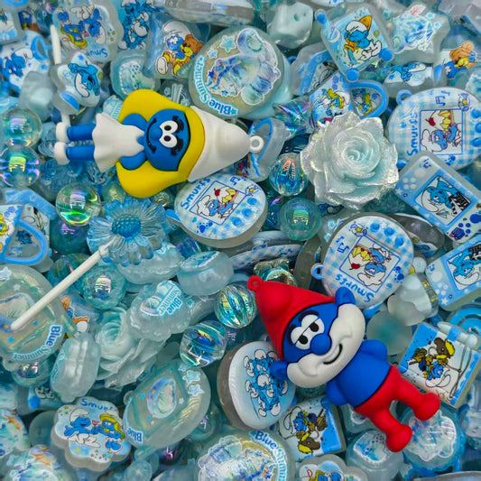 Acrylic beads-Smurf (for beadable pens, keychains, phone chains)