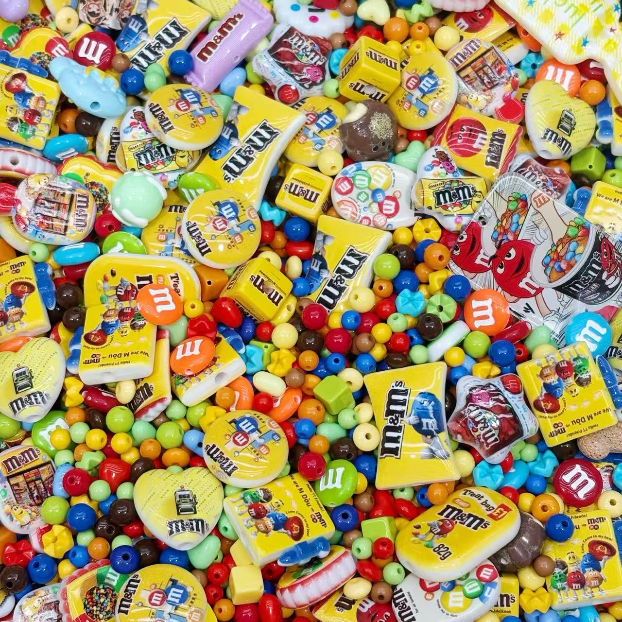 Acrylic beads-M&M(Colorful)for beadable pens, keychains, phone chains