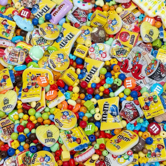Acrylic beads-M&M(Colorful)for beadable pens, keychains, phone chains