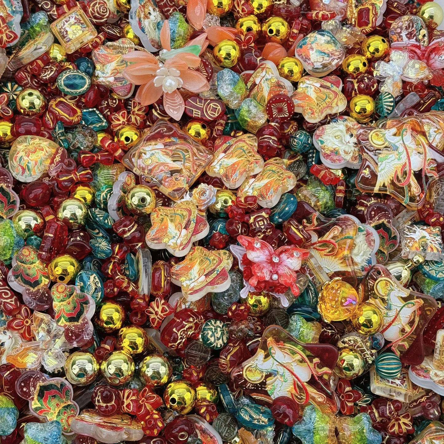 Acrylic Beads -Flying horse(for beaded pen, keychains, phone chains)