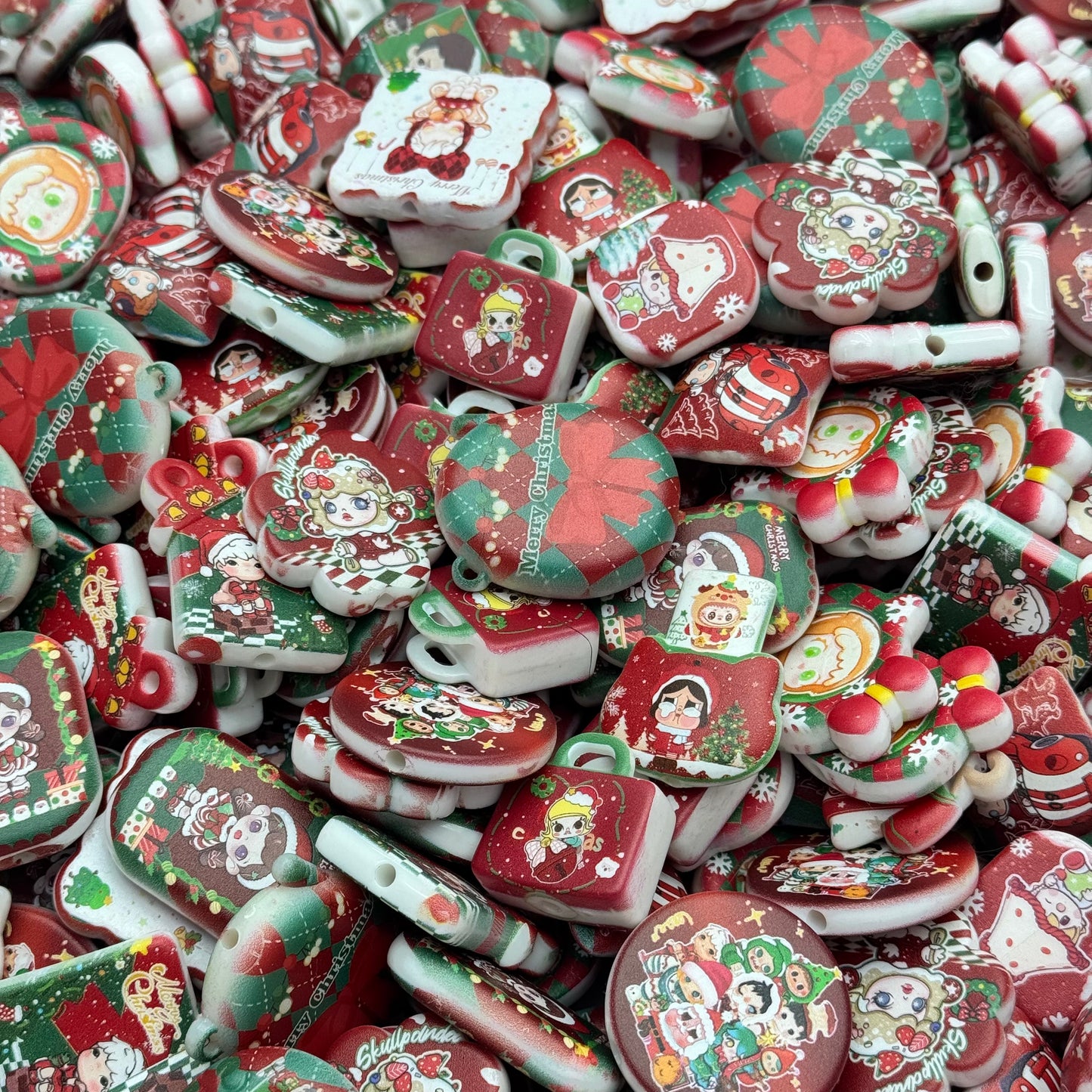 Acrylic beads –Pop Mart Christmas Magic for beadable pens, keychains, phone chains