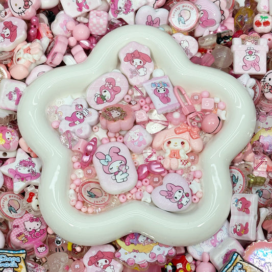 Acrylic beads- My Melody (for beadable pens, keychains, phone chains