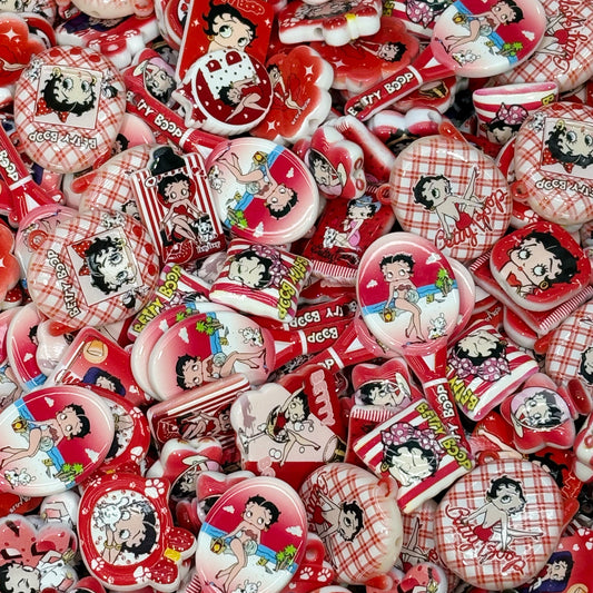 Acrylic beads-Betty Boop（Red) (for beadable pens, keychains, phone chains)
