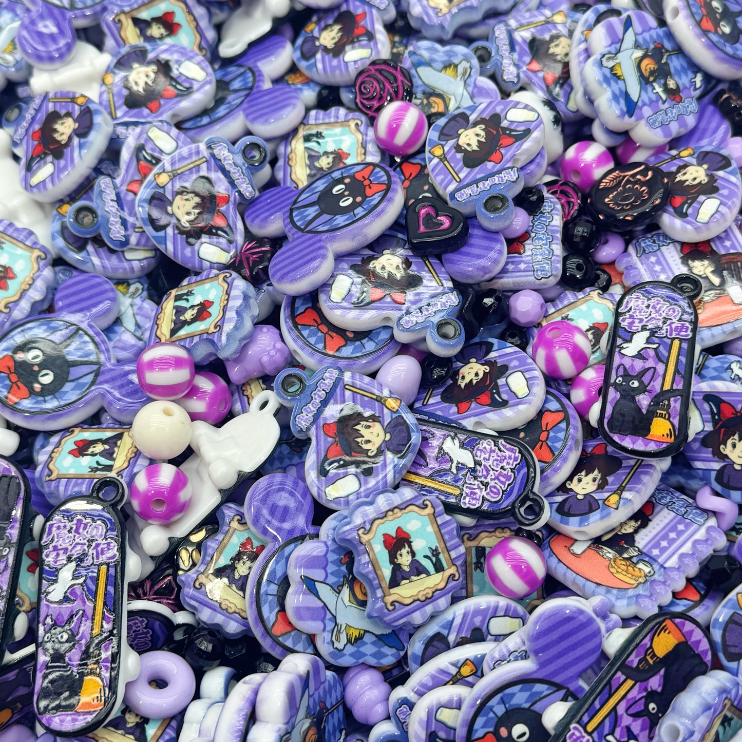 Acrylic beads-Kiki's Delivery Service (for beadable pens, keychains, phone chains)