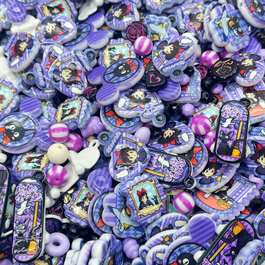 Acrylic beads-Kiki's Delivery Service (for beadable pens, keychains, phone chains)