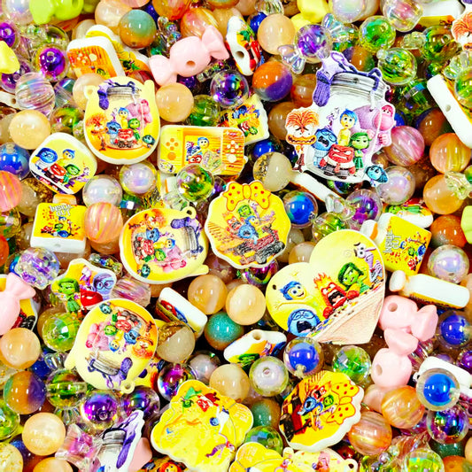 Acrylic beads -Inside out (for beadable pens, keychains, phone chains)