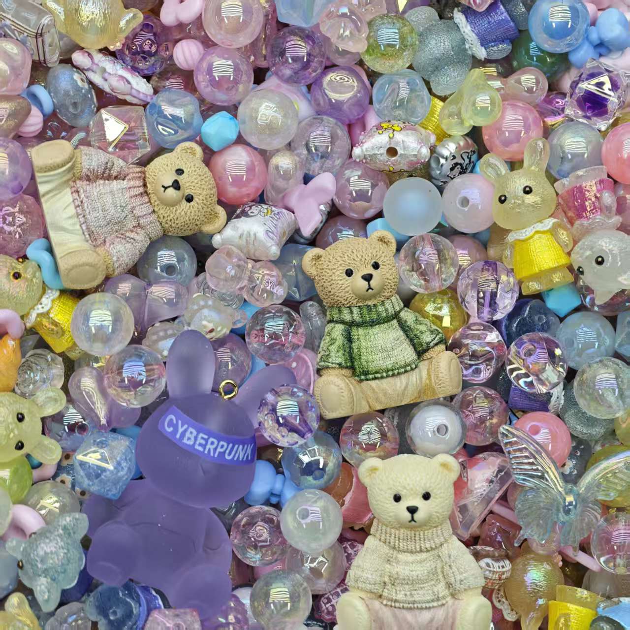 Acrylic beads-Dream bear（for beadable pens, keychains, phone chains