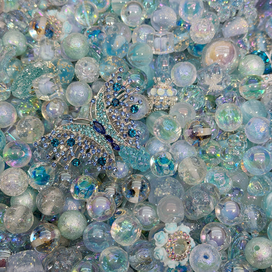 Acrylic beads-Dream Blue (for beadable pens, keychains, phone chains)