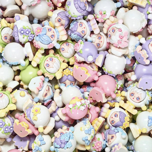 Resin figures- Flower sp  (for beaded pen, keychains, phone chains)