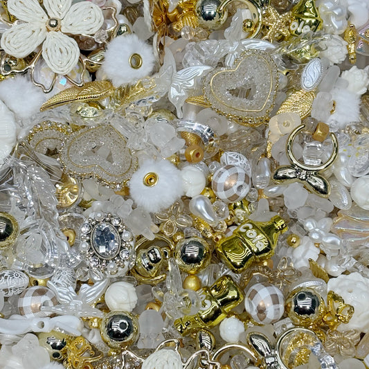 Acrylic beads-Golden Blossom（Golden ) (for beadable pens, keychains, phone chains)