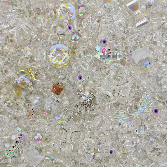 Acrylic Beads -All clear mix (for beadable pens, keychains, phone chains)