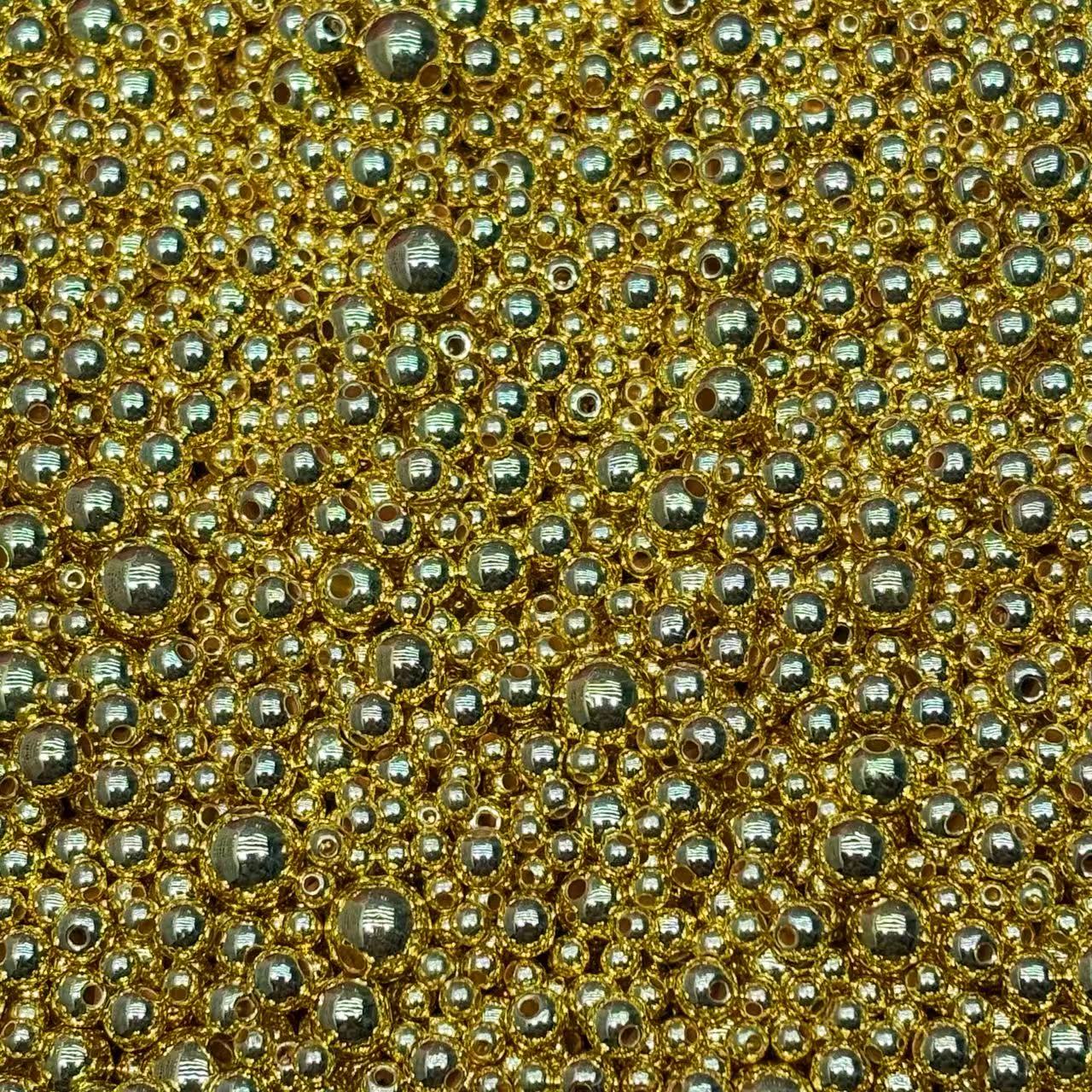 Acrylic silver and gold spacer beads