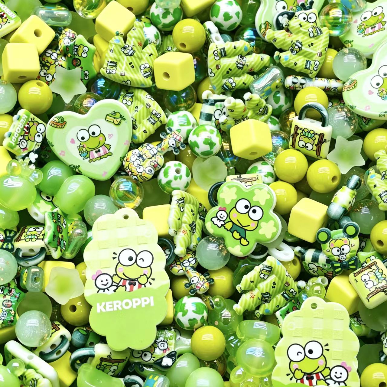 Acrylic Beads - Keroppi (for beaded pen, keychains, phone chains)