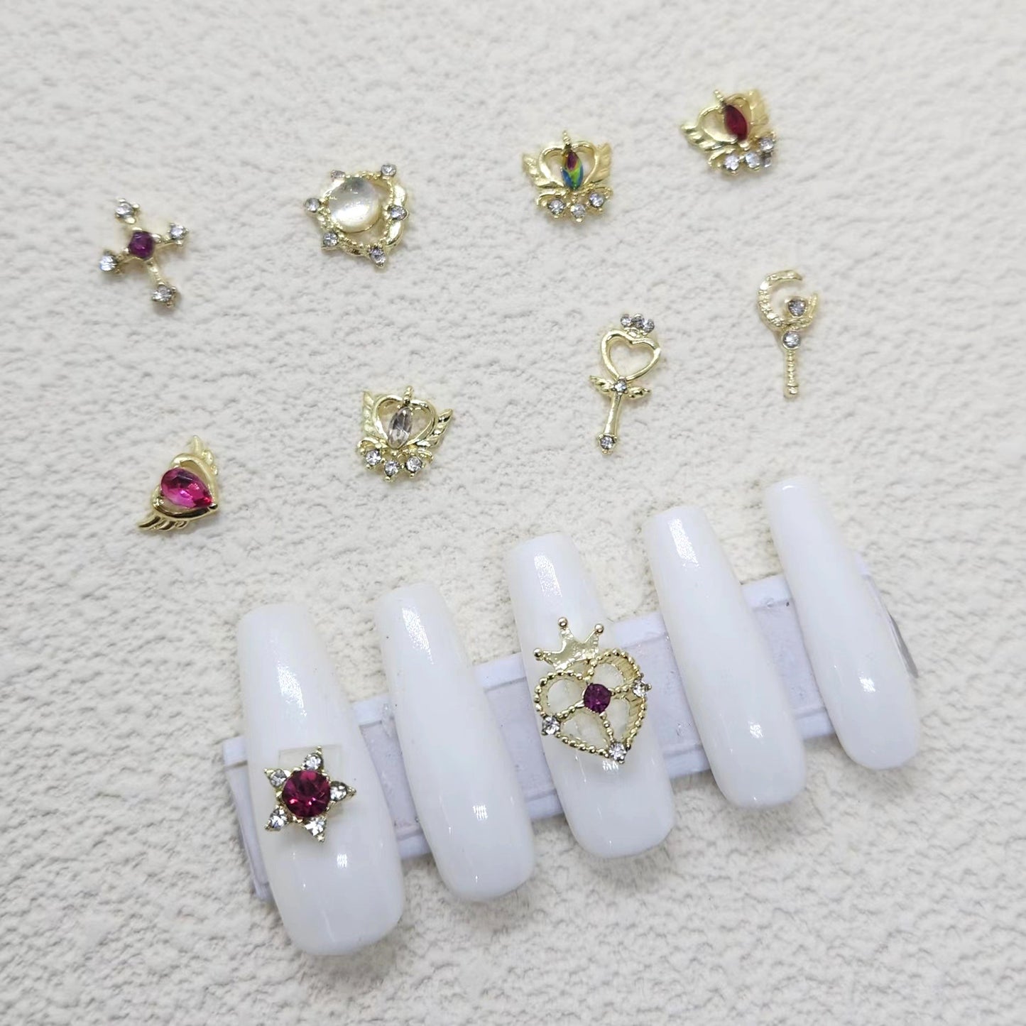 sailor moon zircon nail charms